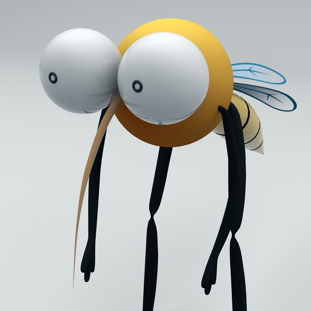 3D Funny Mosquito - TurboSquid 1763825