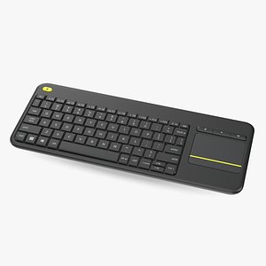 Keyboard With Touchpad Black 3D model