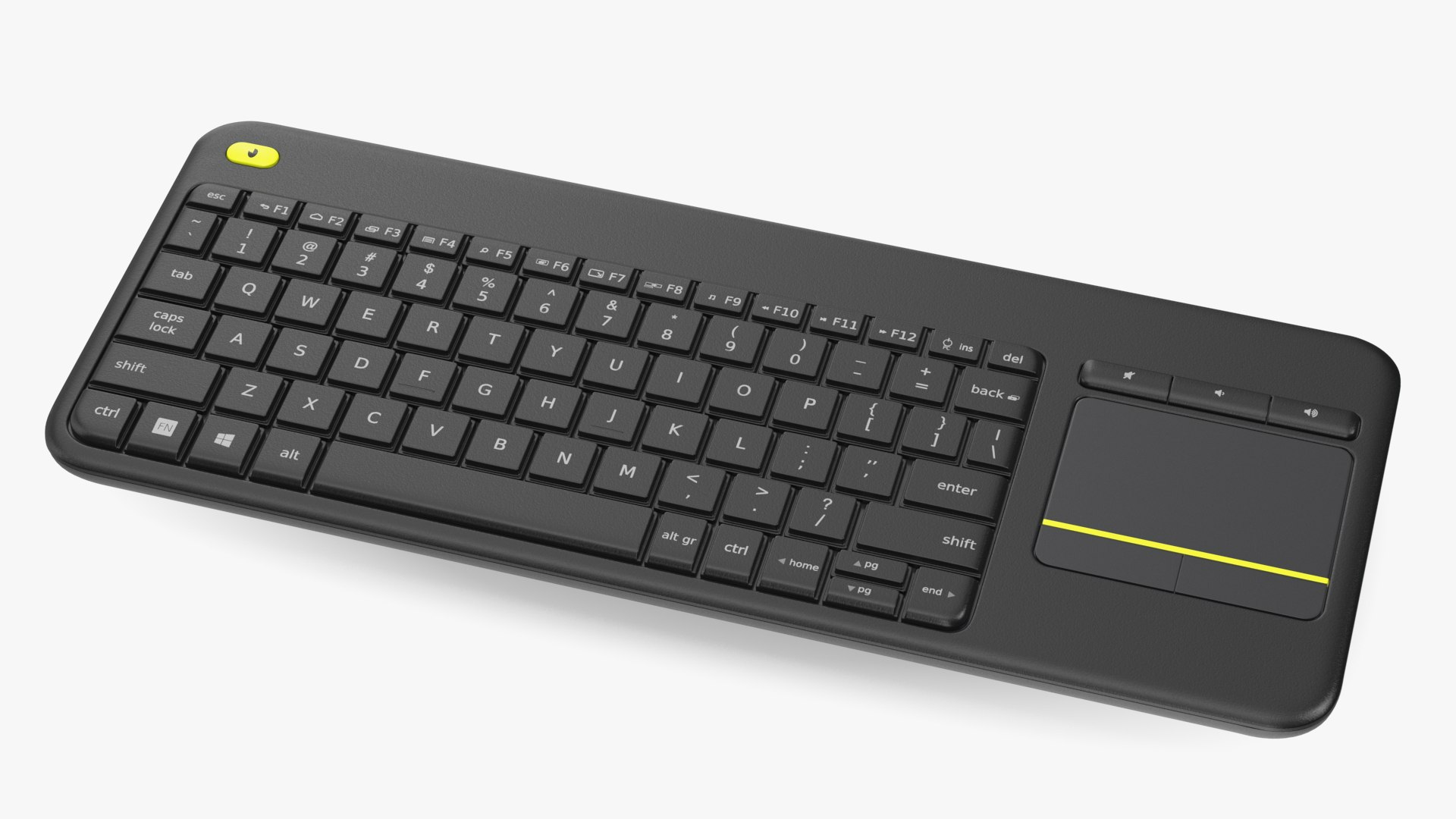 Keyboard With Touchpad Black 3D model preview