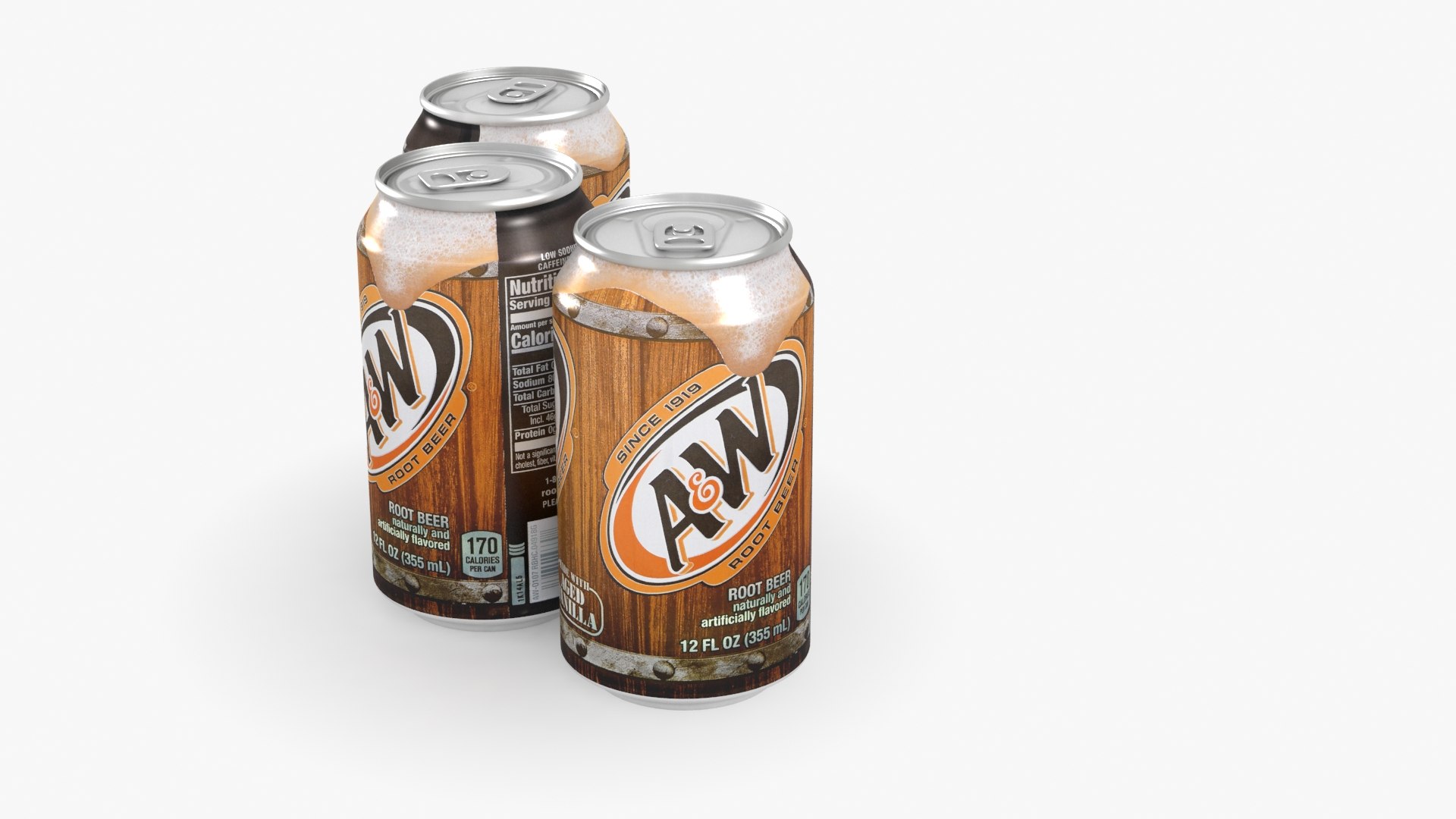 3D model AW Root Beer Aged Vanilla 355ml 2023 - TurboSquid 2124641