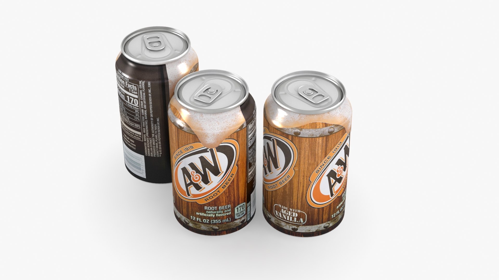 3D model AW Root Beer Aged Vanilla 355ml 2023 - TurboSquid 2124641