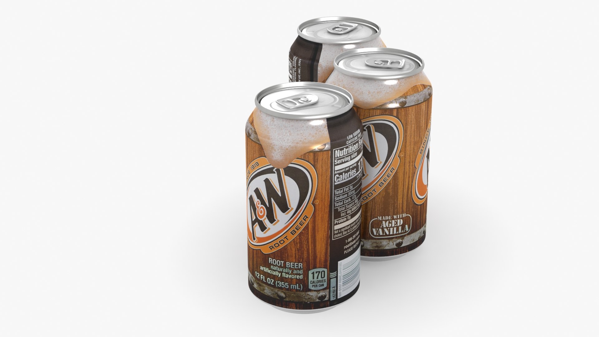 3D model AW Root Beer Aged Vanilla 355ml 2023 - TurboSquid 2124641
