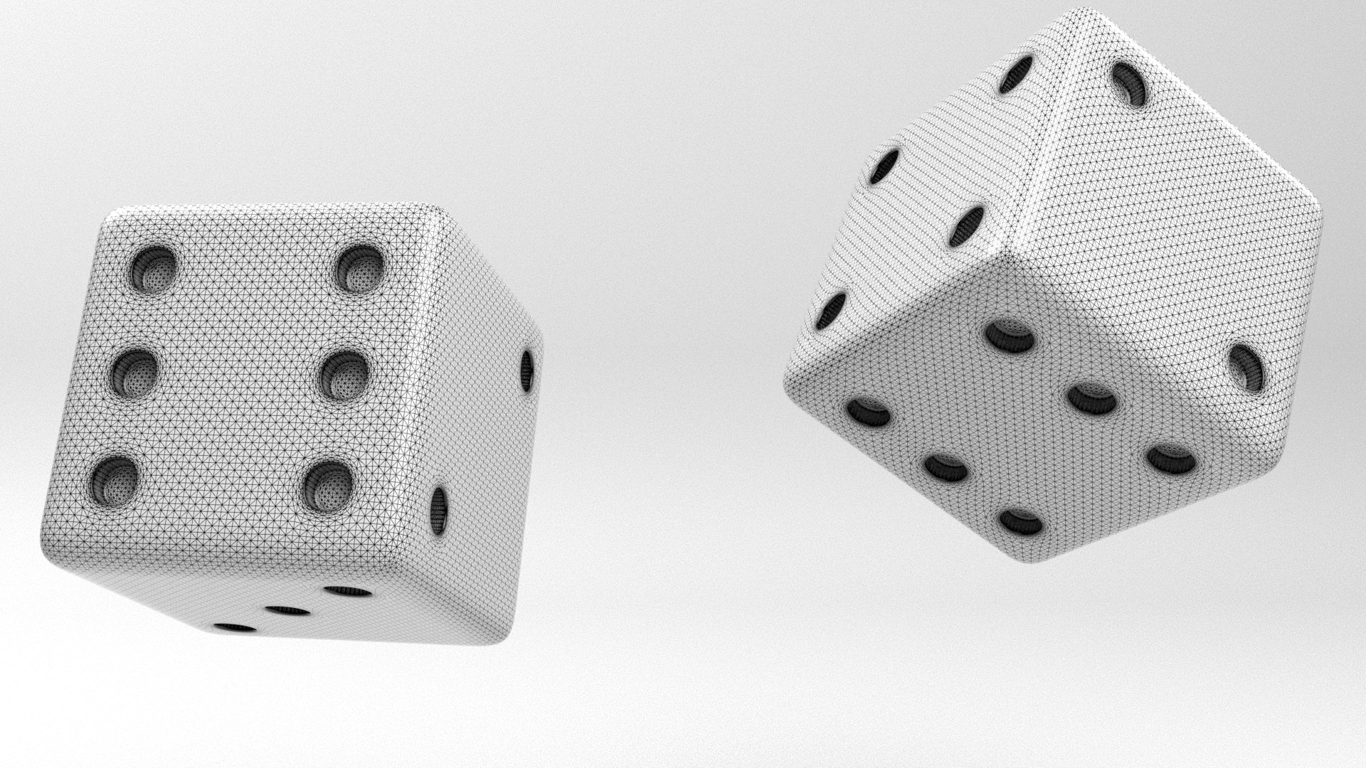 Colorful dice with deep dots 3D model - TurboSquid 2147519