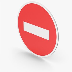 No Entry Sign 3D model