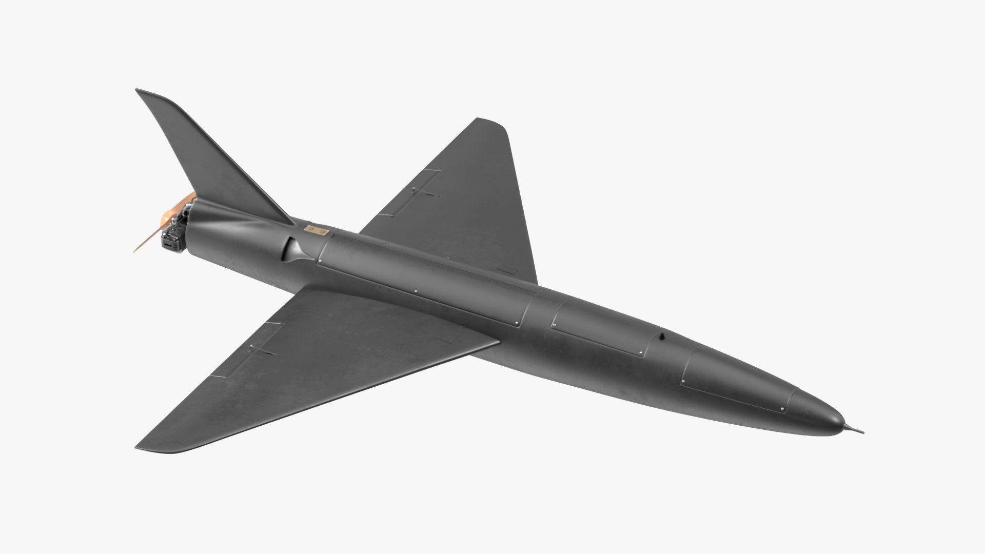 Air Drone Kamikaze Black 3D model preview