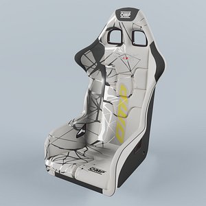 OMP WRC-R ART Racing Seat White 3D model