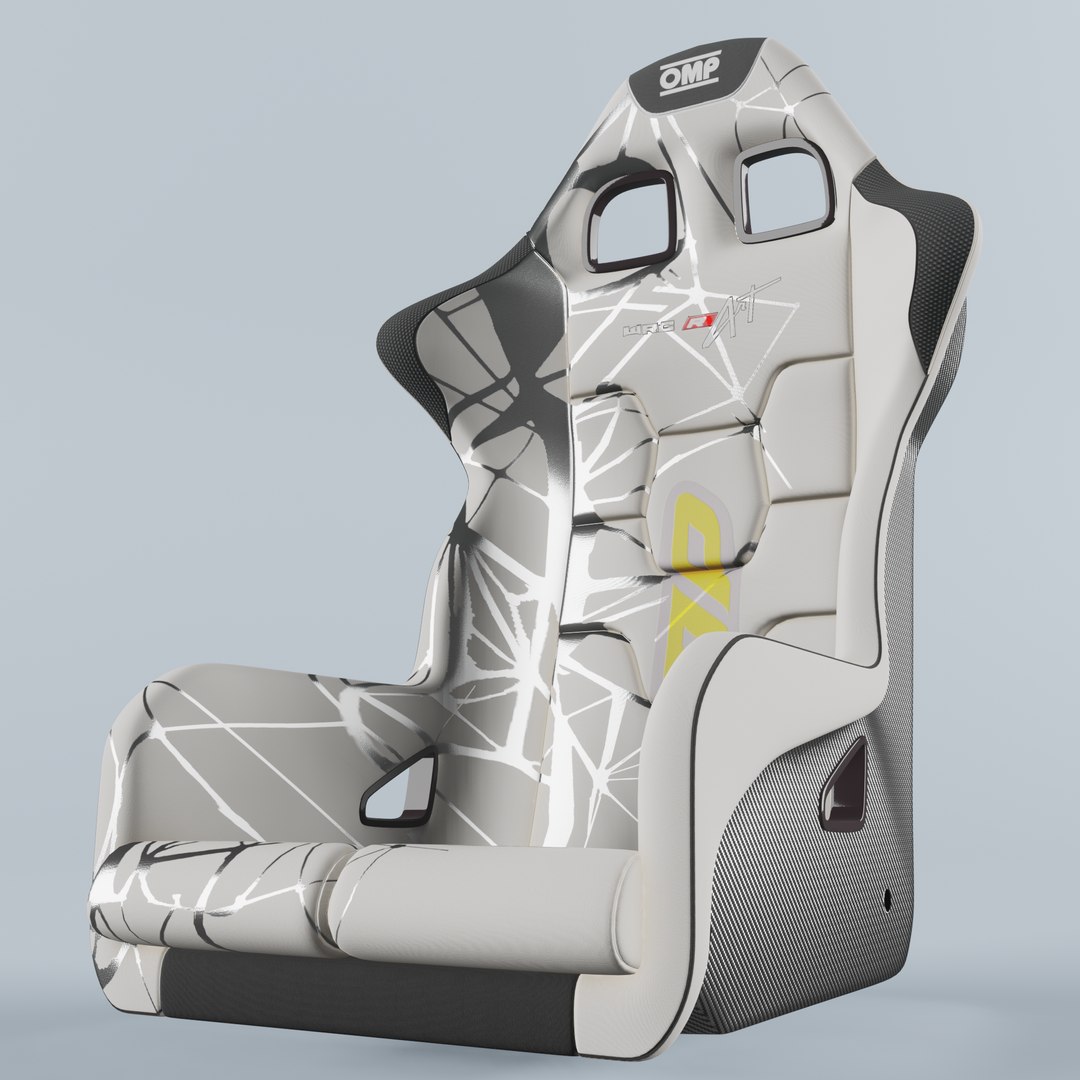 3D OMP WRC-R ART Racing Seat White Model - TurboSquid 1793919