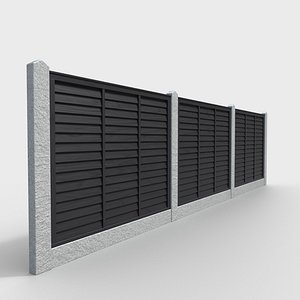Plastic Garden Fence Panel 3D model