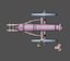 Vintage old cannon gun on rust carriage 3D model.