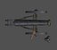 Vintage old cannon gun on rust carriage 3D model.