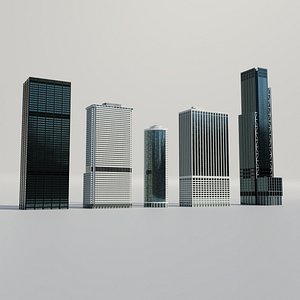 Tall Skyscrapers New York Sity 3D model