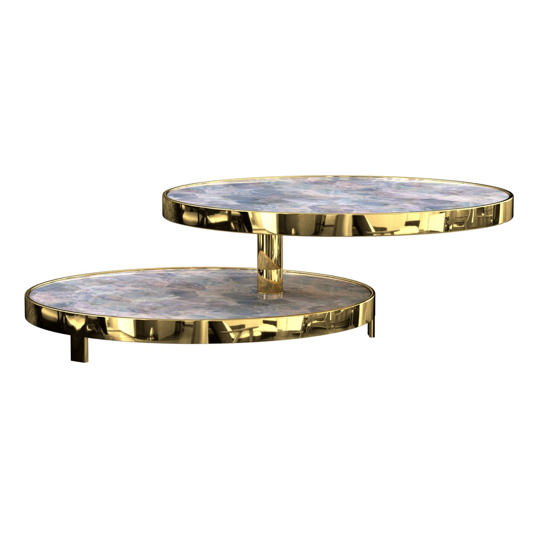 Two-Tier Rock Crystal Low Table 3D model - TurboSquid 1895305