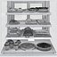Food display collection 3D model