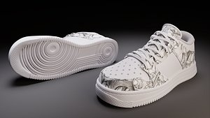 Louis Vuitton x Nike Air Jordan 1 Retro High - Buy Royalty Free 3D