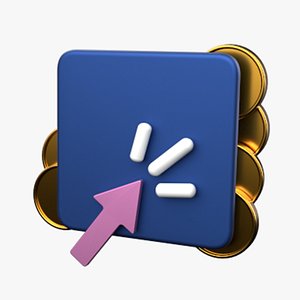 Select - crypto coins app web Icon Low-poly 3D