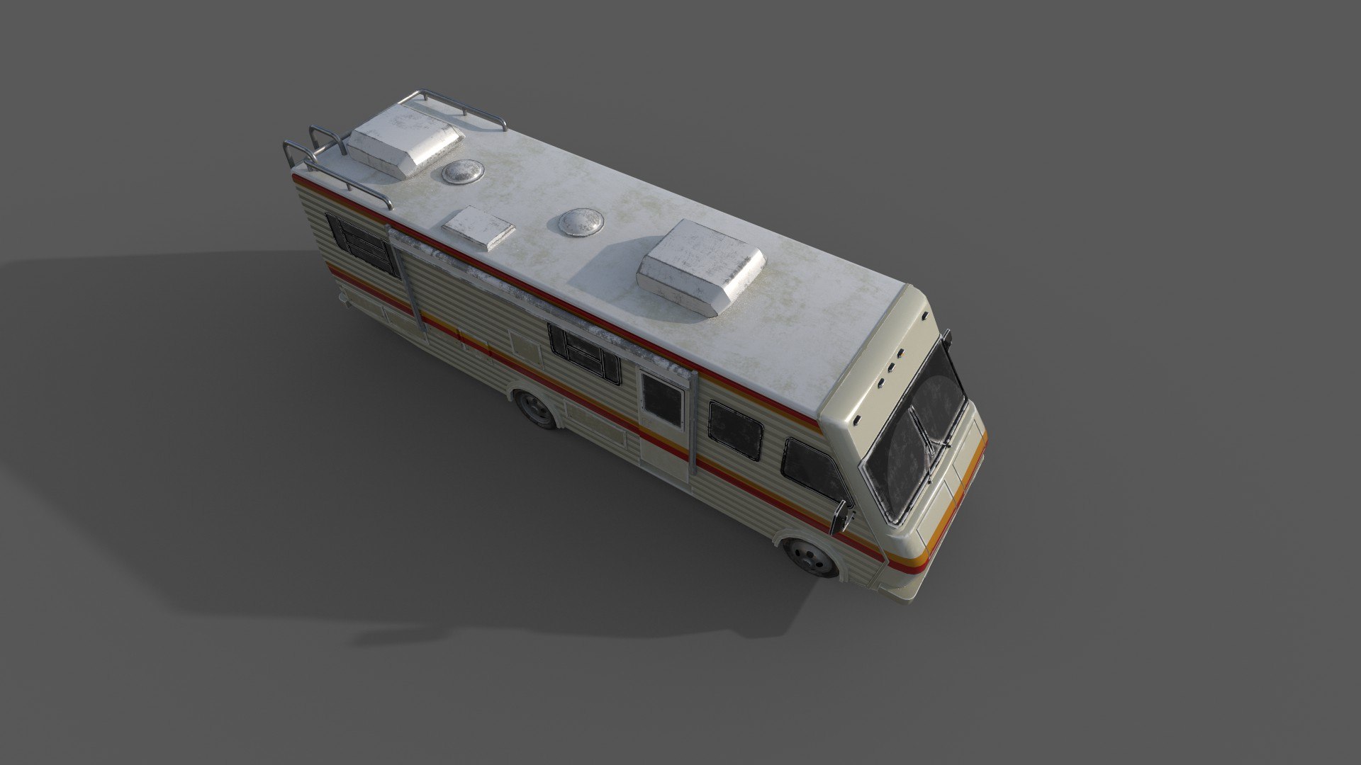 3D Model 1986 Fleetwood Bounder RV Breaking Bads Caravan Low-poly 3D ...