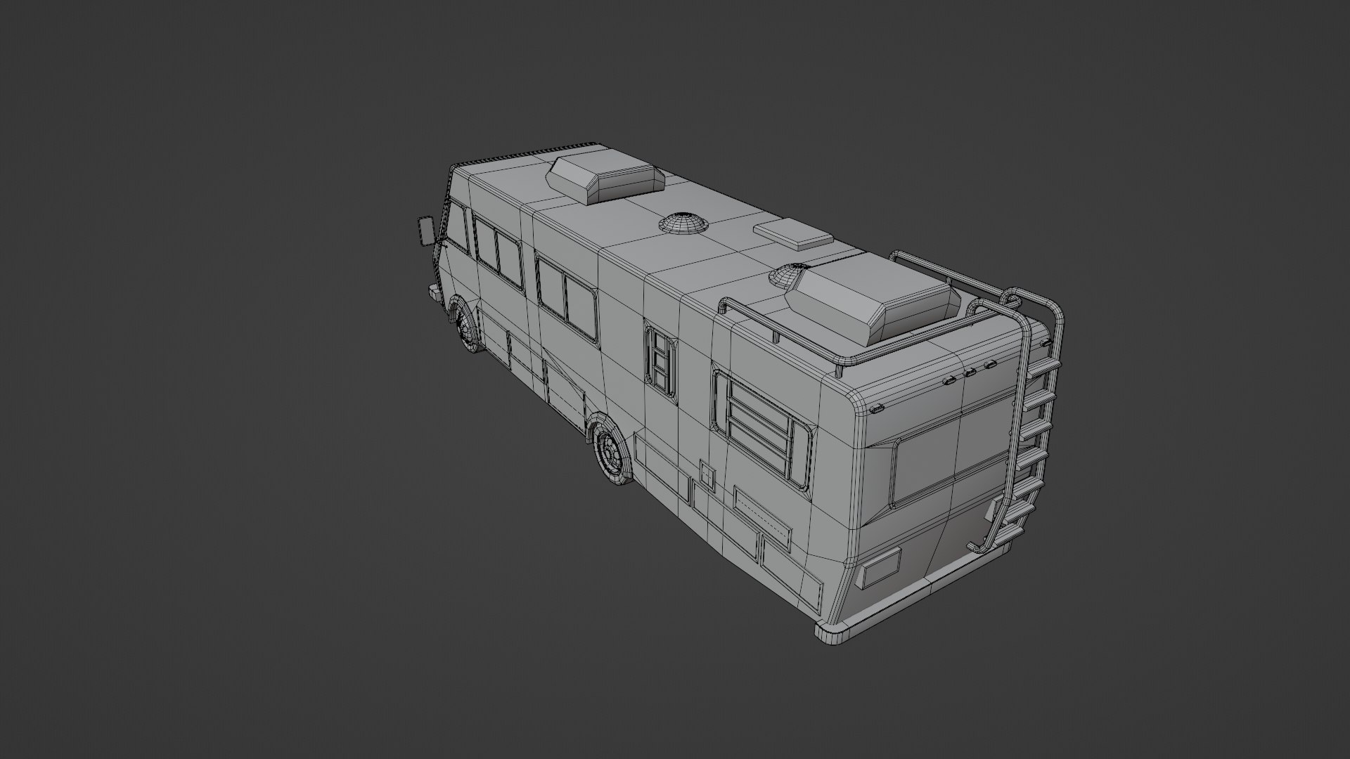3D Model 1986 Fleetwood Bounder RV Breaking Bads Caravan Low-poly 3D ...