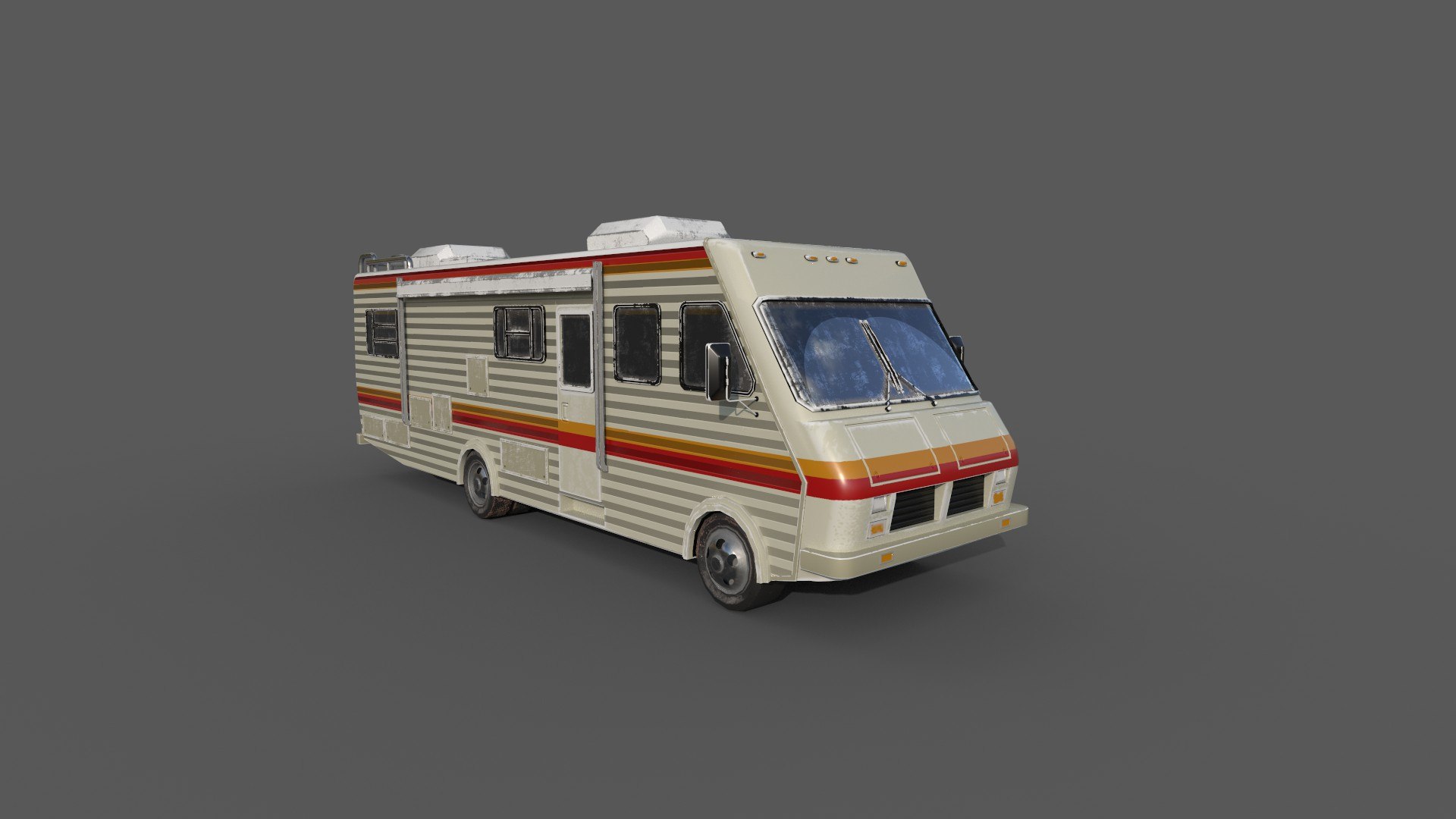 3D Model 1986 Fleetwood Bounder RV Breaking Bads Caravan Low-poly 3D ...