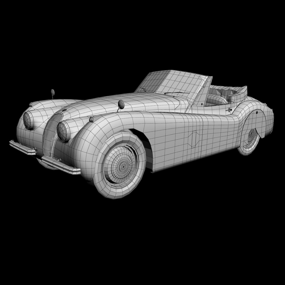 3d model 1953 xk 120 drop