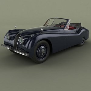 3d model 1953 xk 120 drop