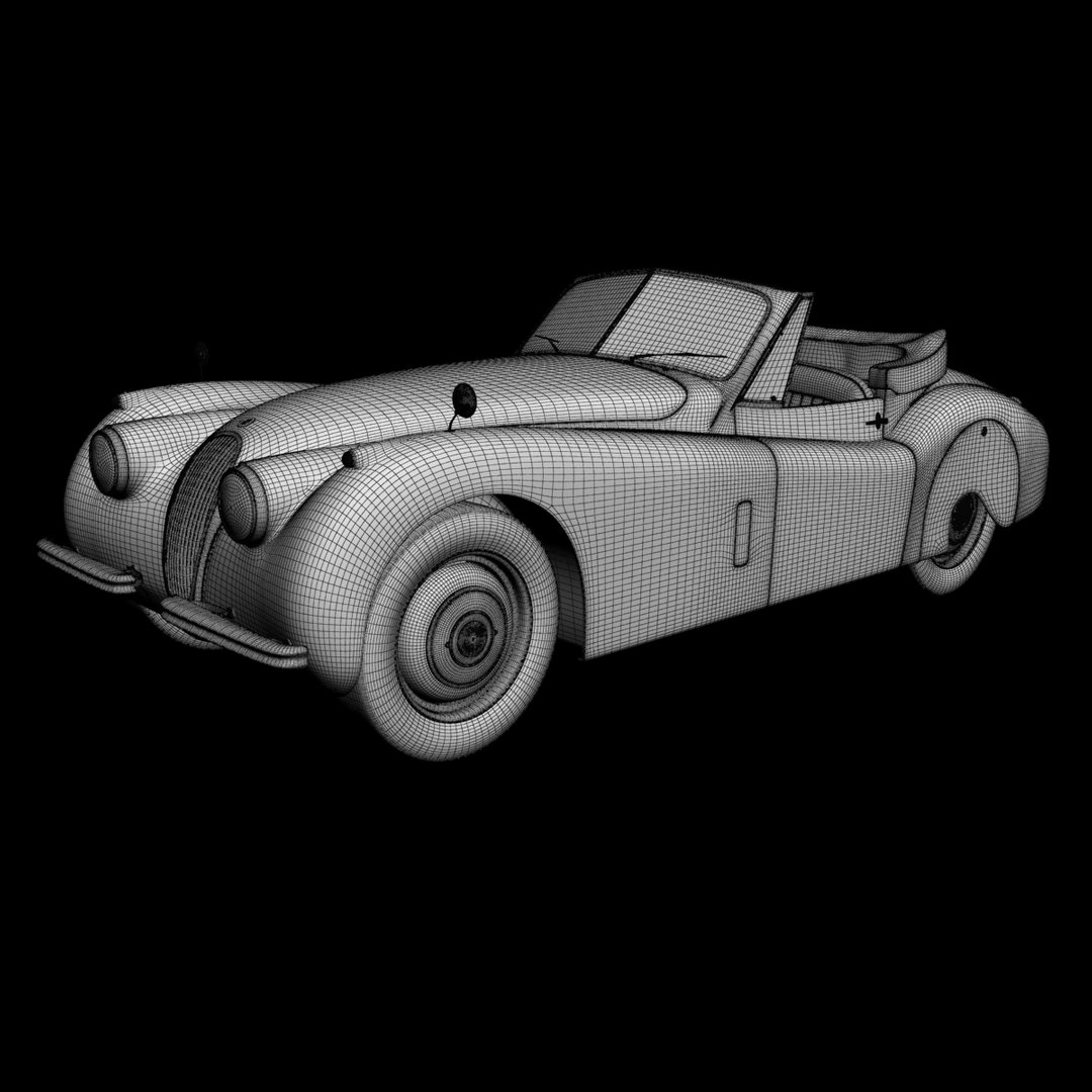 3d model 1953 xk 120 drop