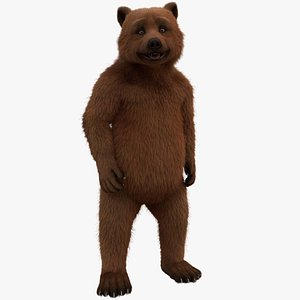 Grizzly Bear FUR ANIMATED 3D model