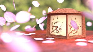 3ds scene japanese lantern