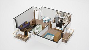 3D Floor Plan model 03 model
