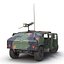 High Mobility Multipurpose Wheeled Vehicle Humvee Camo 3D Model