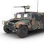 High Mobility Multipurpose Wheeled Vehicle Humvee Camo 3D Model