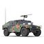 High Mobility Multipurpose Wheeled Vehicle Humvee Camo 3D Model