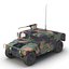 High Mobility Multipurpose Wheeled Vehicle Humvee Camo 3D Model