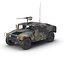 High Mobility Multipurpose Wheeled Vehicle Humvee Camo 3D Model
