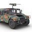 High Mobility Multipurpose Wheeled Vehicle Humvee Camo 3D Model