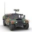 High Mobility Multipurpose Wheeled Vehicle Humvee Camo 3D Model