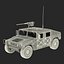 High Mobility Multipurpose Wheeled Vehicle Humvee Camo 3D Model