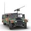 High Mobility Multipurpose Wheeled Vehicle Humvee Camo 3D Model