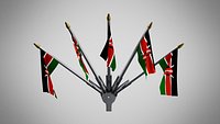 Wall Mount Flags 5 Of Kenya