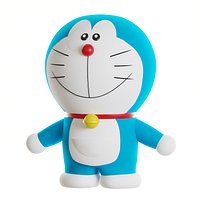 Doraemon Cartoon 3D Model - RIGGED
