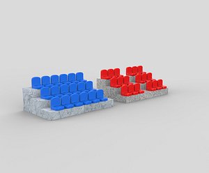 Stadium Concrete 3D model 3D