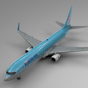 3D korean air boeing 737-800