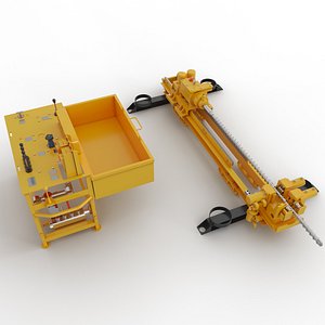 3D model Mining drilling rig set