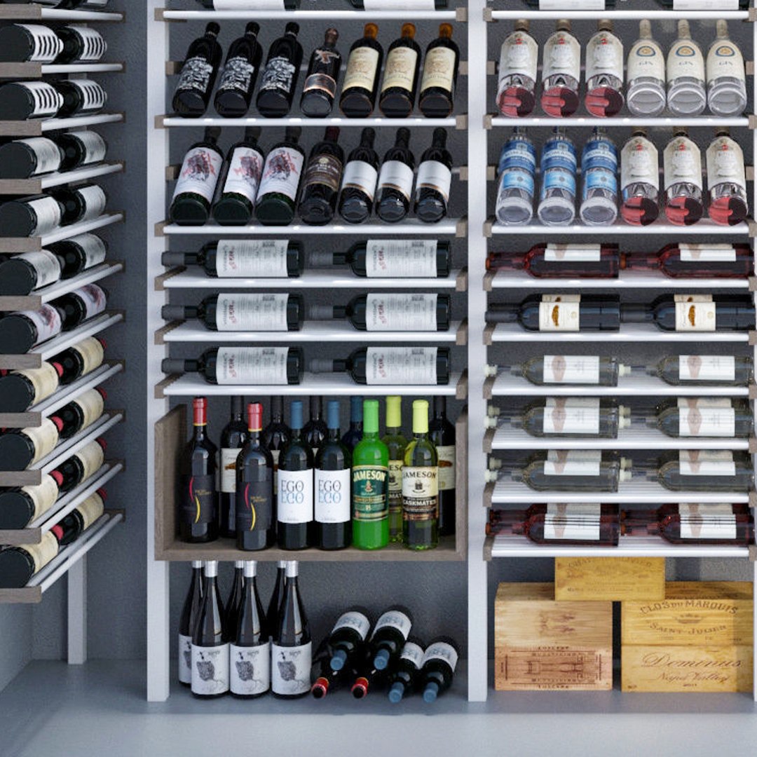 Modern Wine Rack Model 3D model - TurboSquid 2056425
