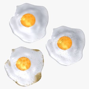 Fried Egg 02 Collection 3D model