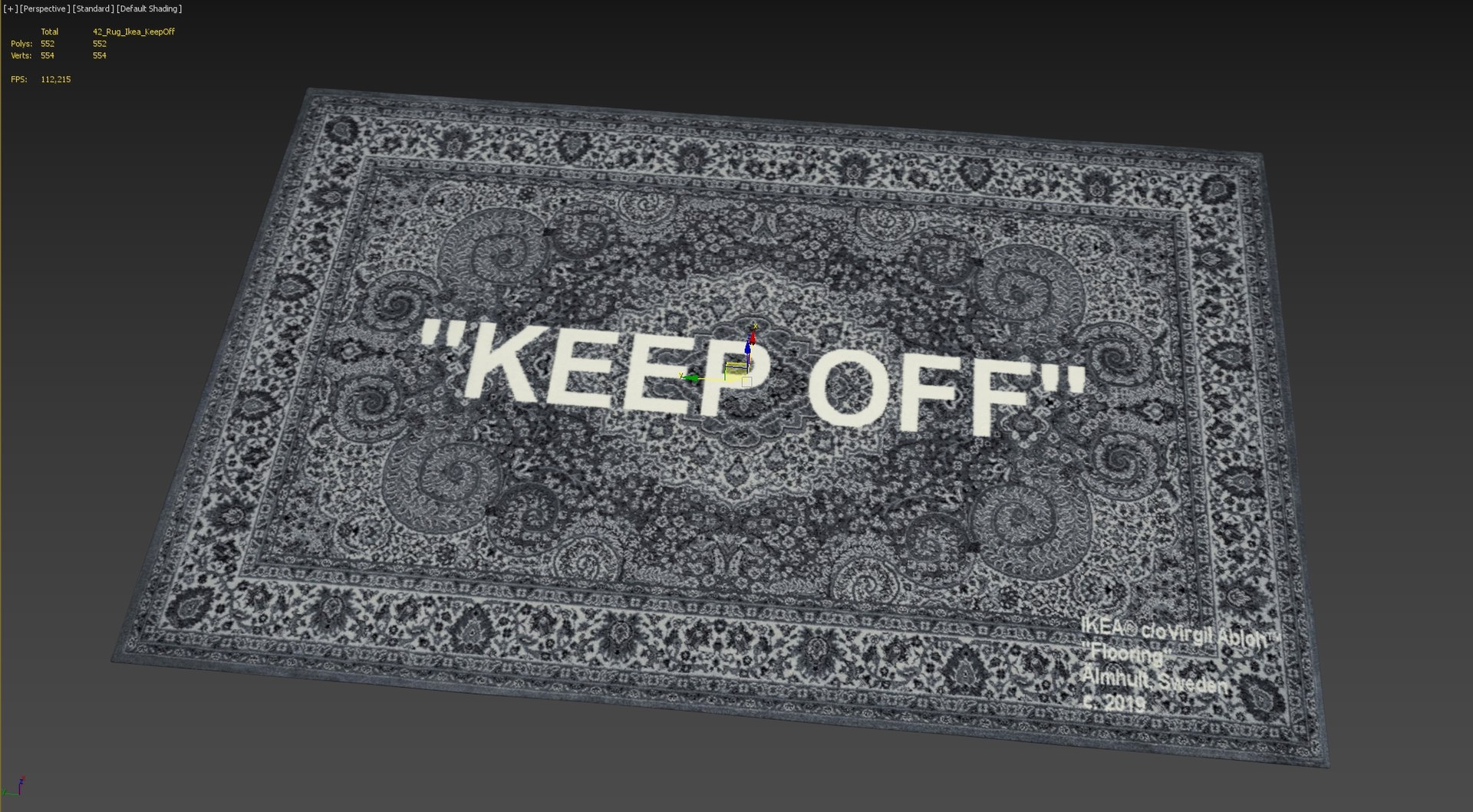 Rug Ikea KEEP OFF 3D Model - TurboSquid 1901711