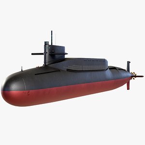 3D Military Submarine Changzheng 18 PBR