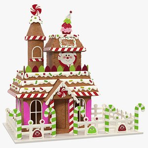 3D christmas gingerbread houses model