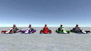 Low Poly Karts With Player Pack 3