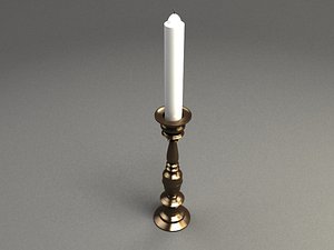 Renaissance Brass Candlestick 11 - vray materials