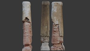 Damaged Antique Column 3D Scan